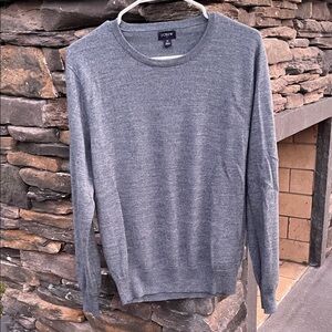 J. Crew Heather Blue/Gray Crewneck Sweater